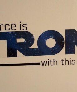 RoomMates RMK3077SCS Star Wars Classic The Force Is Strong Quote Peel and Stick Wall Decals 35.25" x 10" 16 517JeSn6YTL