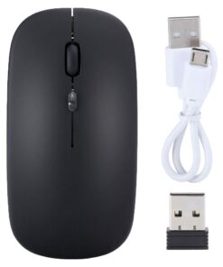 PUSOKEI Wireless Mouse Bluetooth 5.1 + 2.4G Colorful Luminous Mouse Rechargeable Silent Mouse with Large Capacity Battery for Windows 98/for Me/2000/For XPFor Vista 13 517LiJFRqQL
