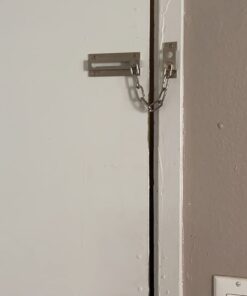 Defender Security U 10304 Chain Door Guard – Door Chain Lock for Door and Home Security, 3-5/16 In., Solid Brass Construction with a Satin Nickel Finish (Single Pack) 21 517NqHhkvXL