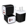 3Pack USB Type C Charger, Dual Port USB-C Wall Plug 20W PD & QC3.0 USB A Fast Charging Block for Samsung Galaxy S23 S22 S21/S21+/S21 Ultra/S20/S20+/Note 20 Ultra/10, iPhone 15 14 USBC Brick Power Box Black-White 12 517St6GTm7L