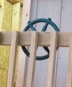 Jungle Gym Kingdom Playground Accessories - Pirate Ship Wheel for Kids Outdoor Playhouse, Treehouse, Backyard Playset Or Swingset - Wooden Attachments Parts (Green) Green Wheel 30 517VHZyhcbL