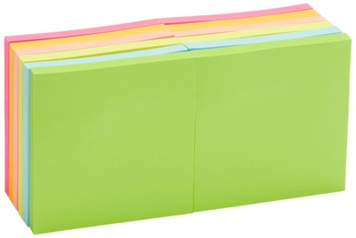 Amazon Basics Square Sticky Notes, 3 x 3-Inch, Assorted Colors, 12-Pack 12 pack