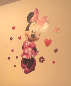 RoomMates RMK2008GM Minnie Bow-Tique Peel and Stick Giant Wall Decal , Pink Bow-Tique Giant 21 517jB YeEDL