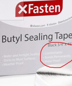 XFasten Butyl Sealing Tape, Gray, 1/8-In x 3/4-In x 30-Foot Plumbers Putty Tape, RV Sealant Tape, Butyl Rubber for Boat Sealing, EDPM Butyl Tape RV 1/8" x 3/4" x 30', Single Pack Grey 22 5184uHEDj L