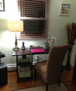 SEI Furniture Langston Spacious A Frame 2 Fixed Shelves Desk, Espresso 42 5185cjhwyFL