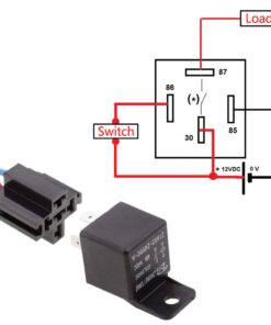 ESUPPORT Car Relay 12V 40A SPST 4Pin Switch Socket Plug Wire Harness Automotive Pack of 5 40A 4Pin SPST 13 5186VUwKm8L
