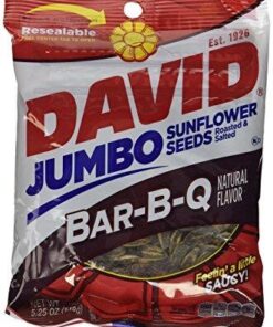 David BBQ Sunflower Seeds, 5.25 oz, (2 packs) Roasted and Salted Bbq,Salted,Roasted 5.25 Ounce (Pack of 2) 5 5188UKvwI4L