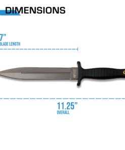 MTECH USA MT-20-77GY Double-Edged Fixed Blade Knife with Black Handle, Grey, 11.25-Inch 21 518AL2BGX9L
