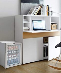 Whynter BR-091WS, 90 Can Capacity Stainless Steel Beverage Refrigerator with Lock, White 90 Cans - Fridge 26 518AW9 ffBL