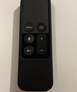 Fintie Protective Case for Apple TV 4K/ HD Siri Remote (1st Gen) - Honey Comb Lightweight Anti Slip Shockproof Silicone Cover for Apple TV 4K 5th 4th Gen Siri Remote Controller, Black 41 518DGCqx1BL