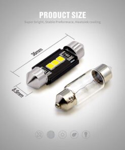 SIR IUS LED N3 6418 LED bulbs Pure white Super Bright LED Festoon 300 Lumens 3030 Chipset for Car Truck Interiors Dome Map Door Courtesy License Plate Lights 1.50” 36MM Festoon Pack of 6 Bulbs 30 518GFP6lJ0L