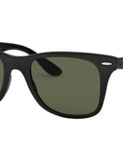 Alternative view of Ray-Ban Rb4195 Wayfarer Liteforce Square Sunglasses Matte Black/Polarized Green 52 Millimeters