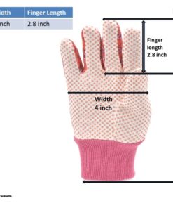 G & F 1852-3 Women Soft Jersey Garden Gloves, Women Work Gloves, 3-Pairs Green/Red/Blue per Pack 29 518KtYrwV4L