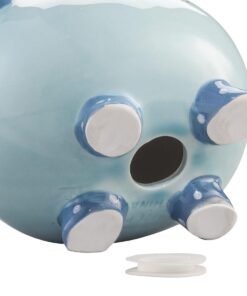 Alternative view of Personalized Ceramic Kids Piggy Bank by Miles Kimball - Blue