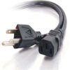 C2G Power Cord, Replacement Power Cable, 3 Pin Connector, Universal Power Cord, 16 AWG, Black, 5 Feet (1.52 Meters), Cables to Go 29927 5 Foot (Pack of 1) C13 to 5-15