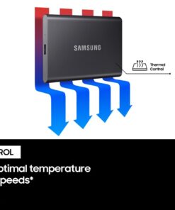 SAMSUNG SSD T7 Portable External Solid State Drive 1TB, Up to USB 3.2 Gen 2, Reliable Storage for Gaming, Students, Professionals, MU-PC1T0H/AM, Blue 1 TB 30 518vN Q M1L