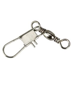 DE 100pcs Barrel Swivel with Safety Snap Connector Solid Rings Fishing 1# 7 518x8njMj3L