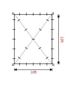 Gold Armour Rainfly Tarp Hammock, Premium 14.7ft/12ft/10ft/8ft Rain Fly Cover, Waterproof Ultralight Camping Shelter Canopy, Survival Equipment Gear Camping Tent Accessories (OD Green 12ft x 10ft) Od Green 12ft X 10ft 40 518xIDHftNL 1