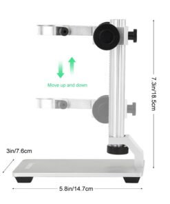 Koolertron Aluminum Alloy Microscope Stand Portable Adjustable Manual Focus Digital USB Microscope Holder Support Adjusted Up and Down 7.3 inch 17 518yXeQWpNL