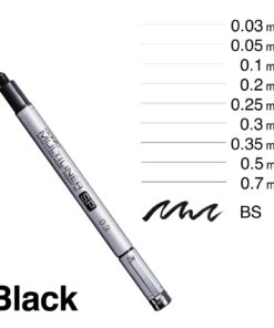 Copic Sketch Alcohol Marker 5 Colors + Multiliner SP Set, Sketching Grays Neutral Gray colors (N0, N2, N4, N6, and N8) and a Black 0.5 pen Marker Set 30 5197QJqWtRL