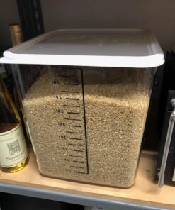 Rubbermaid Commercial Products Plastic Space Saving Square Food Storage Container For Kitchen/Sous Vide/Food Prep, 18 Quart, Clear (FG631800CLR) 18 Qt. 39 519C0m7yJgL