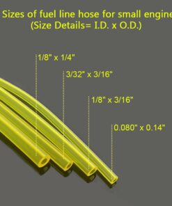Alternative view of HUZTL Fuel Line Hose Kit 3/32" x 3/16" 1/8" x 3/16" 1/8" x 1/4" .080" x .140" for Poulan Craftman Chainsaw String Trimmer Blower Small Engine Fuel Hose (5 feet each)