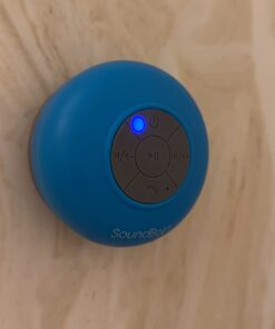 Soundbot SB510 HD Bluetooth Shower Speaker Water Resistant Handsfree Portable Speakerphone with Built-in Mic, 6hrs of Playtime, Control Buttons and Dedicated Suction Cup for Bathroom Pool Blue 33 519DX43ElOL