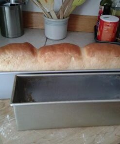 Focus Foodservice 16 by 4-Inch Single Pullman 2-Pound Bread Pan Commercial Bakeware, 2 Pound, Silver 25 519FSWba9uL