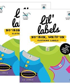 Clothing Labels - No-Iron, Washer Safe ("Highlighter", Set of 2) "Highlighter", Set of 2