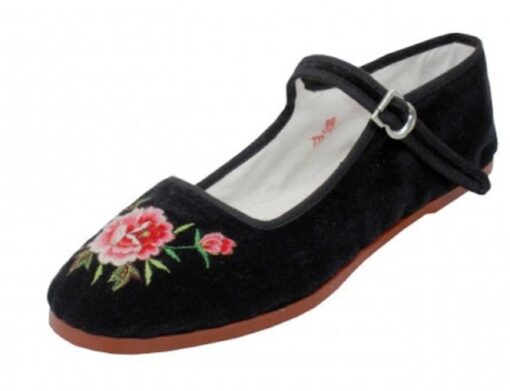 Shoes 18 Womens Cotton China Doll Mary Jane Shoes Ballerina Ballet Flats Shoes 6 118a Black Suede