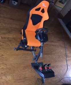 OpenWheeler GEN3 Racing Wheel Simulator Stand Cockpit Orange on Black, Video Game Controller, Fits All Logitech G923, G920, Thrustmaster, Fanatec Wheels, Compatible with Xbox One, PS4, PC Platforms. 42 519MaTjsfZL