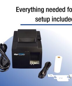 Star Micronics TSP143IIILAN Ethernet (LAN) Thermal Receipt Printer with Auto-Cutter and Internal Power Supply - Gray Ethernet (LAN) 17 519T11HF6sL