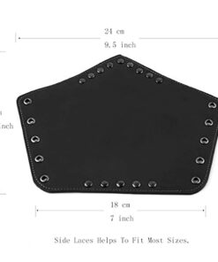 HZMAN Faux Leather Arm Guards - Medieval Cross Bracers - One Size Black 12 519ZLiG7VoL