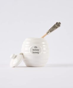 Mud Pie Honey Pot Serving Set, 4x3, White 26 519eS qZtWS