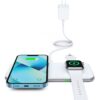 2 in 1 Wireless Charger, 15W Dual Wireless Charging Pad for iPhone 15/15 Pro/14/14 Pro/13/13 Pro/12/12 Pro/11/X, Samsung S23/S22/S21, Airpods 3/2/Pro, iWatch 8/7/6/SE/5/4/3/2(with QC 3.0 Adapter) White 18 519iaXqn7L