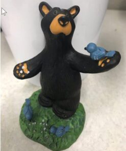 Minnie Bear With Bird Mini Midnight Black 3 x 2 Resin Stone Collectible Figurine 17 519mVNpp1qL