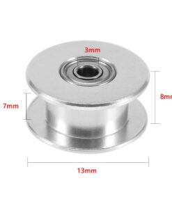 uxcell Aluminum 3mm Bore Toothless Timing Belt Pulley with Ball Bearing 7 519nRA5WezL