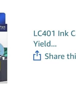 LC401 Ink Cartridges Compatible for Brother LC401 XL BK LC401XL LC 401 LC401BK High Yield to use with Brother MFC-J1010DW MFC-J1012DW MFC-J1170DW (4-Pack, Black Cyan Magenta Yellow) 27 519nquCRNL