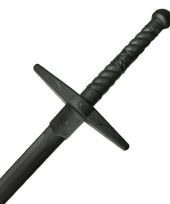 Master BladesUSA – E504-PP Martial Arts Polypropylene Sword - Training Equipment – Black Polypropylene Blade, Round Handle with Spiral, Self Defense, Training, Safe, Easy, Fun, Cosplay, Martial Arts 11 519ok R6y0L