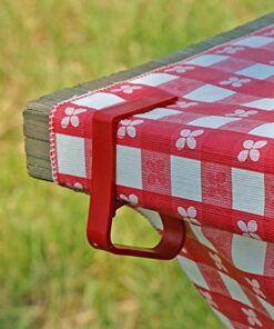 Camco Tablecloth Clamps - Secures Tablecloth onto Table in Windy Conditions, Great for Patio and Park Bench Tables - 4 Pack Red (44003) 8 519oxgLSfZL