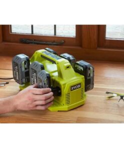 RYOBI P135 18V One+ 6 Port Lithium Ion Battery Supercharger (18V Batteries Not Included/Charger Only) 14 519p3ws2ElL