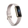 Fitbit Luxe-Fitness and Wellness-Tracker with Stress Management, Sleep-Tracking and 24/7 Heart Rate, One Size S L Bands Included, Lunar White/Soft Gold Stainless Steel, 1 Count 37 519r4YJnD9L