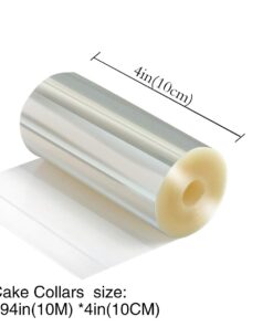 Alternative view of Picowe Cake Collars 4 x 394inch, Acetate Rolls, Clear Cake Strips, Transparent Cake Rolls, Mousse Cake Acetate Sheets for Chocolate Mousse Baking, Cake Decorating