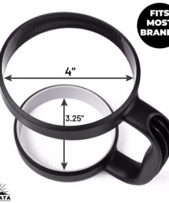 Alternative view of STRATA CUPS 30 oz Tumbler Handle - Available For 30 oz YETI Tumbler, OZARK TRAIL Tumbler, Rambler Tumbler- BPA free (Black) Black