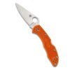 Spyderco Delica 4 Lightweight 7.15" Signature Folding Knife with 2.90" Flat-Ground Steel Blade and High-Strength FRN Handle - PlainEdge Grind Delica 4 Lightweight Flat Ground Orange 49 519xFPX3VML