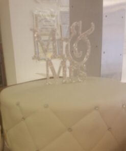 1 X Mr & Mrs Monogram Silhouette Rhinestone Wedding Cake Topper Decoration with Crystals - Formal Font 31 519z1b1htL