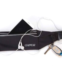 GEARWEAR Running Waist Belt Fanny Pack Phone Holder for iPhone XR XS MAX 8 Plus Runner Pouch Bag Men Women for Workout Walking Fitness Exercise Gym Athletes Hiking BLACK/ 27"-45" 16 51A0xWcpIML