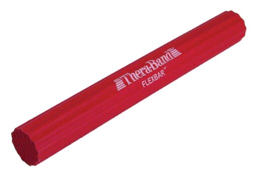 THERABAND FlexBar, Tennis Elbow Therapy Bar, Relieve Tendonitis Pain & Improve Grip Strength, Resistance Bar for Golfers Elbow & Tendinitis, Red, Light, Beginner Original Red - Light