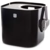 Modkat® Litter Box, Top-Entry, Includes Scoop and Reusable Liner - Black