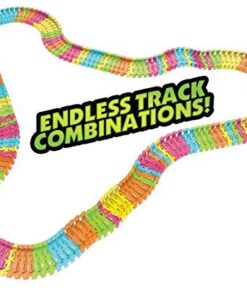 Mindscope Twister Tracks Trax 360 Loop 13' (feet) of Neon Glow in The Dark Track with One LED Light-Up Race Series Car 22 51ABR5oIm5L